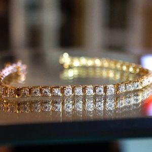 Elegant Gold Tennis Bracelet